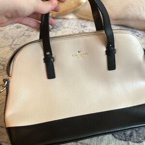 Medium shoulder bag Kate spade black and off white